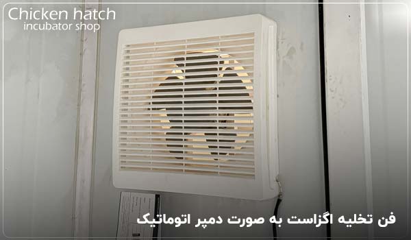 فن تخلیه اگزاست به صورت دمپر اتوماتیک - چیکن هچ